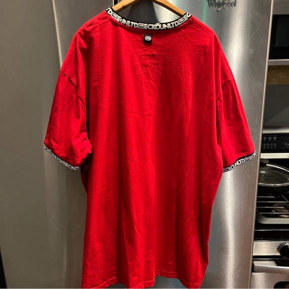 Ecko Unltd RED black white SPELLOUT T Shirt World Famous Rhino Brand men 2XL Art - Picture 5 of 16